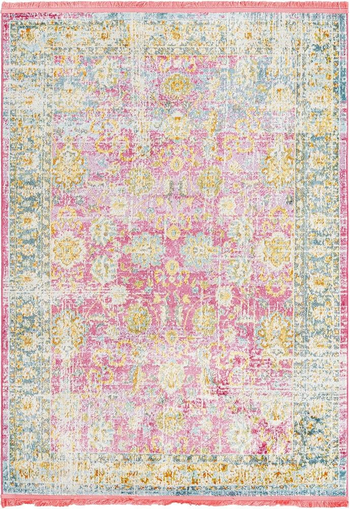 Rugs.com Paragon Collection Rug – 4' x 6' Pink Medium-Pile Rug Perfect for Entryways, Kitchens,... | Amazon (US)