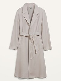 Oversized Soft-Brushed Tie-Belt Coat for Women | Old Navy (US)