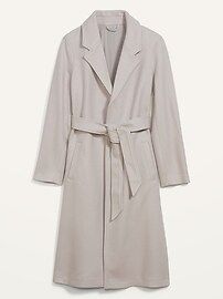 Oversized Soft-Brushed Tie-Belt Coat for Women | Old Navy (US)