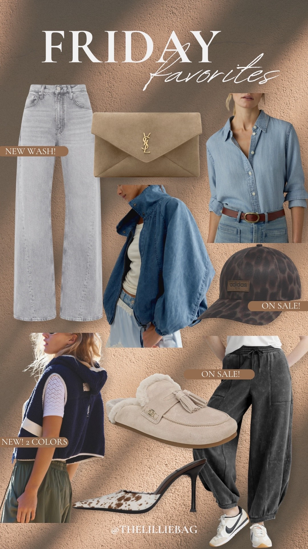 A little bit sporty, a little bit polished + VERY ready for fall 🤎🍂 This week’s Friday Favorites are full of those easy pieces that make getting dressed so much better — fresh denim, lightweight layers, suede details, statement shoes + a few really good sale finds mixed in!

I’m especially loving all the chocolate brown + denim together right now. Which find is your favorite?! 👀

Friday Favorites, fall fashion 2026, women’s fall style, fall outfit ideas, transitional outfits, denim trends, suede fashion, chocolate brown outfits, fall jackets, casual fall outfits, fall shoes for women, women’s fashion finds, sale finds, Amazon fashion, fall wardrobe essentials

#LTKSaleAlert #LTKootd #LTKSeasonal