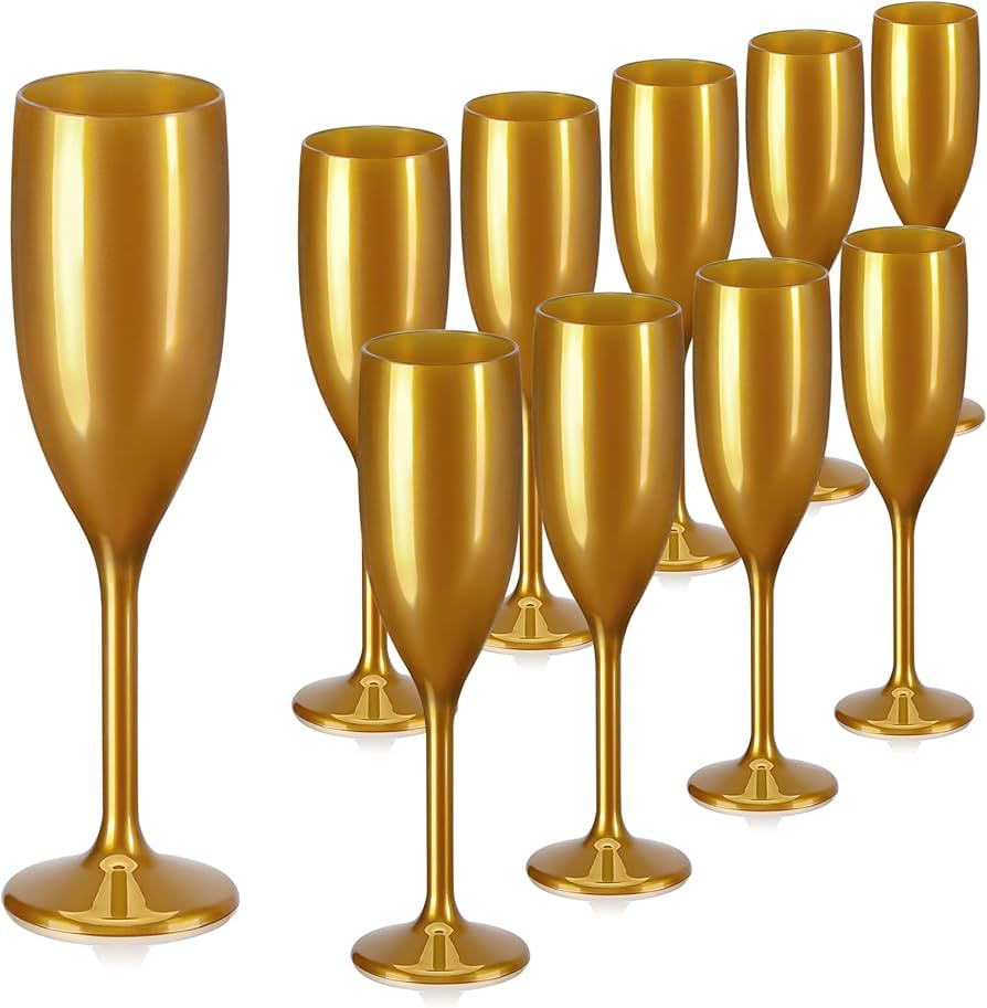 Acrylic Champagne Flutes Toasting Glasses Unbreakable Mimosa Bar Glasses Reusable Wine Glasses Vi... | Amazon (US)