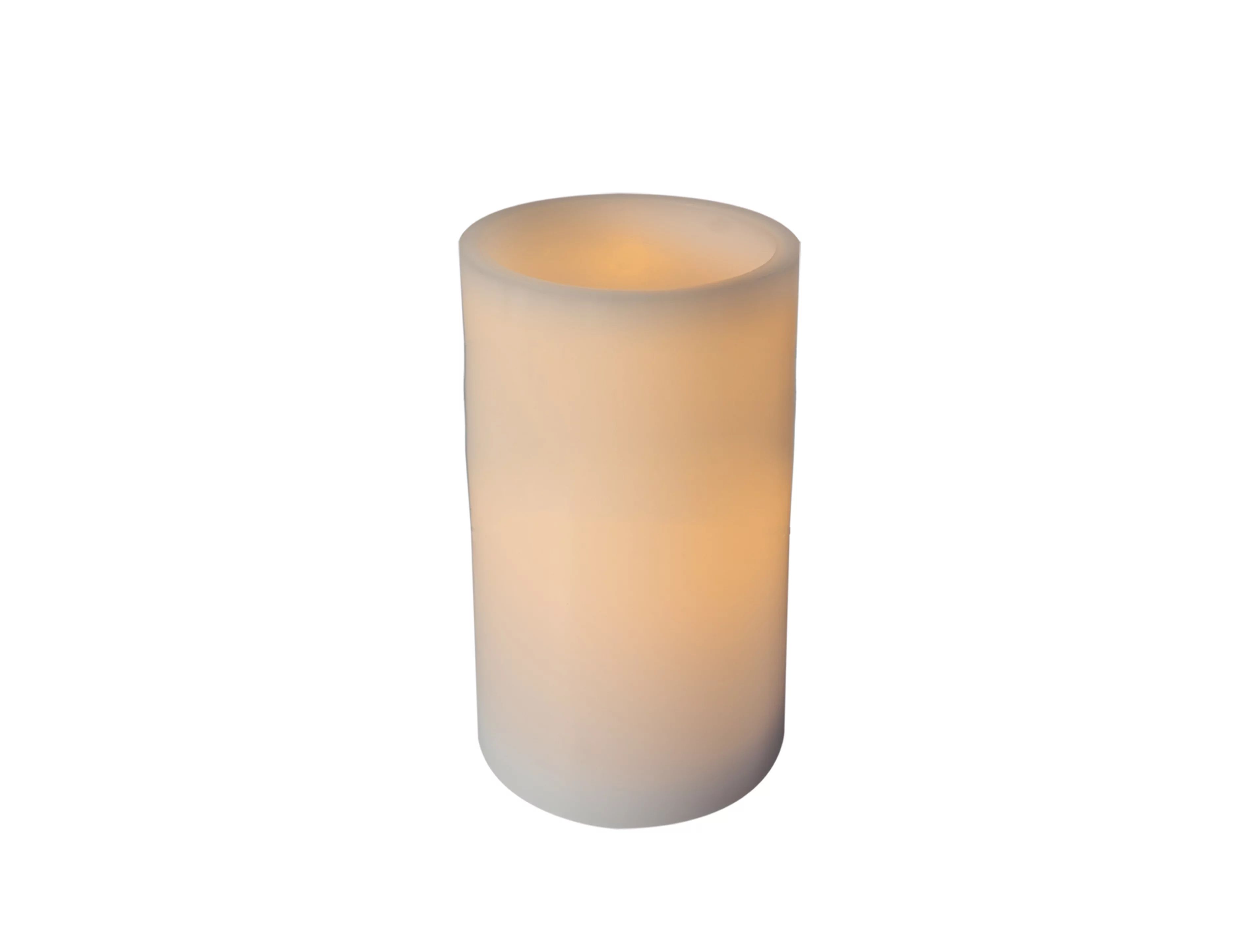 Mainstays 3x6 Inch Flameless LED Pillar Candle, White Color, No Scent, Single Pack - Walmart.com | Walmart (US)