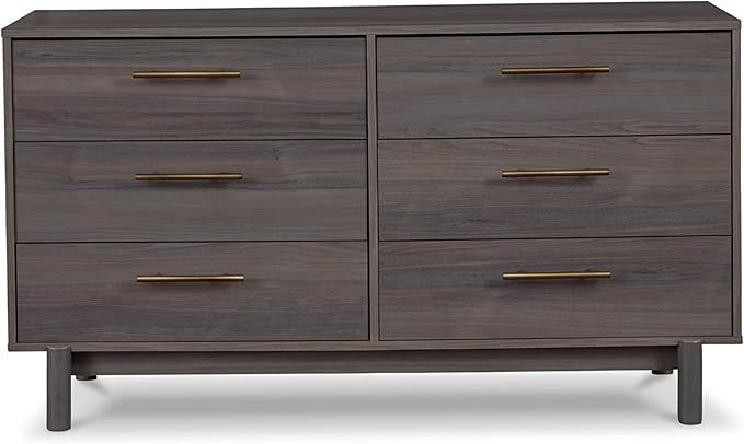 Signature Design by Ashley Brymont Mid-Century Modern 6 Drawer Dresser with Ball-bearing Construc... | Amazon (US)