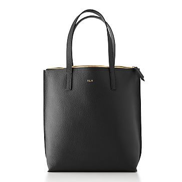The Daily Tote, Leather, Black | Mark and Graham