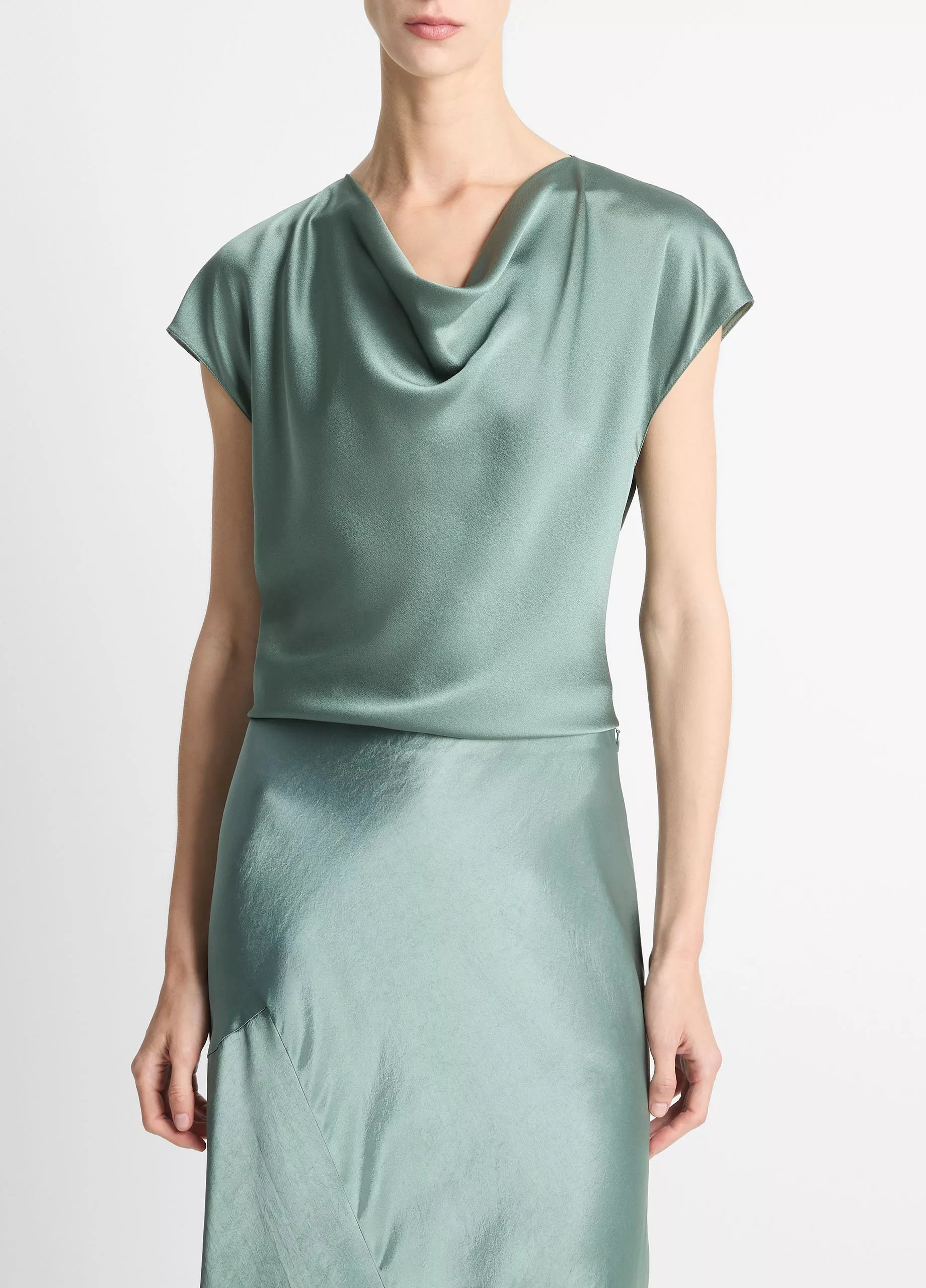 Silk Cowl-Neck Blouse | Vince LLC