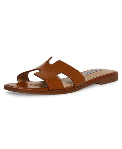 Steve Madden Women's Hadyn Sandal, Cognac Leather, 11 | Amazon (US)