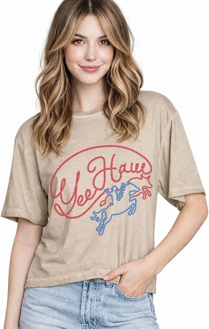 Women’s Vintage Western Graphic Tee – Country Concert Shirt, Relaxed Fit | Amazon (US)
