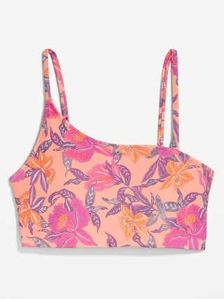 Printed Convertible Bandeau Bikini Swim Top for Women | Old Navy (US)