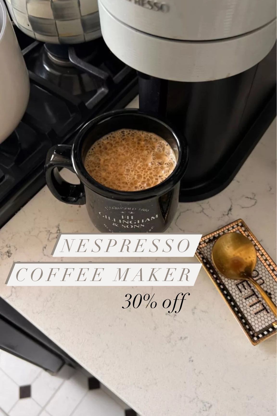 Our Nespresso maker is 30% off for Black Friday - perfect gift for everyone, morning routine, kitchen inspo, gold dinnerware, gold cutlery, vintage coffee cup, French spoon rest

#LTKHoliday #LTKCyberweek #LTKhome