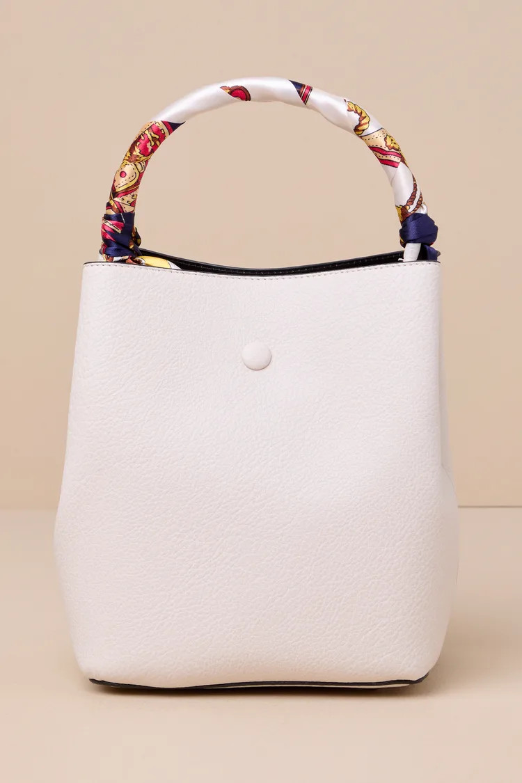 Classy Detail Ivory Scarf Handle Handbag | Lulus