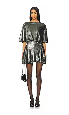 Free People Manuka Sequin Mini Dress in Gunmetal from Revolve.com | Revolve Clothing (Global)