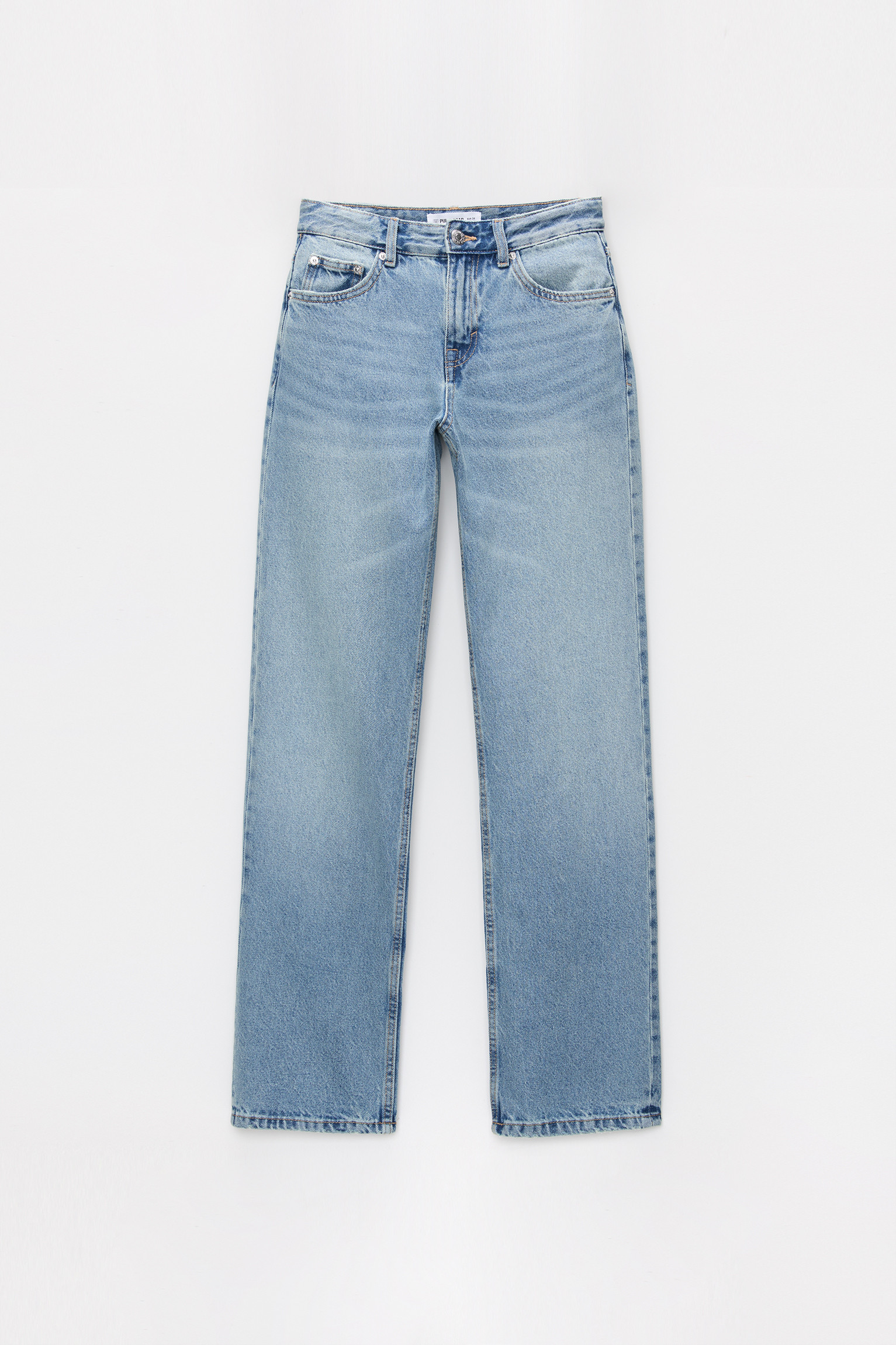 Mid-waist straight-leg jeans | PULL and BEAR UK