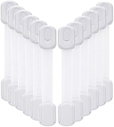 12 Pack Baby Proofing Cabinet Strap Locks - Vkania Kids Proof Kit - Child Safety Drawer Cupboard ... | Amazon (US)