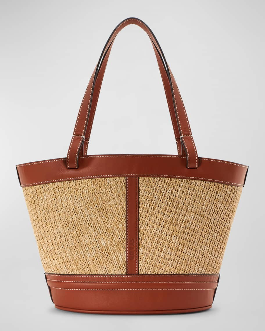 Henri Petite Raffia Tote Bucket Bag | Neiman Marcus