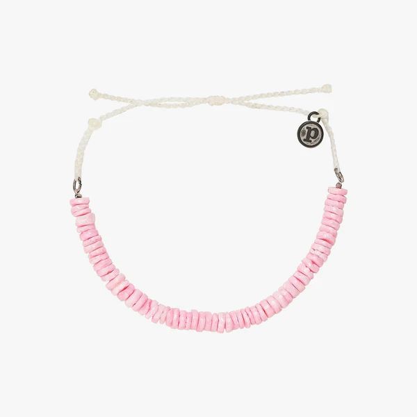 Pink Puka Shell Cord Bracelet | Pura Vida Bracelets