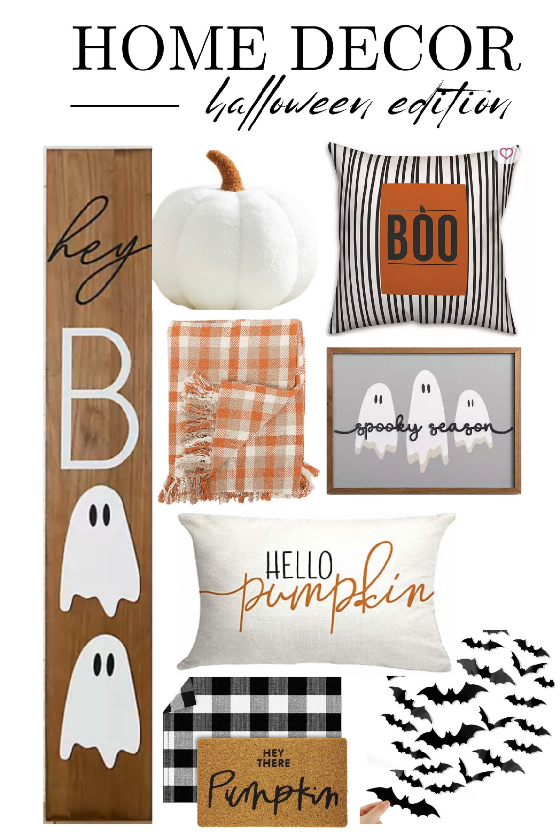 HALLOWEEN DECOR🎃🍁 AMAZON + OTHER SPOOKY HOME FINDS

Halloween, Halloween home decor, Halloween pillow, hey there pumpkin, hello pumpkin, fall decor, fall home decor, fall leaves, fall stems, bats, ghosts, ghost picture, boo pillow, hey boo sign, hey boo front porch sign, hey boo wooden sign, fall doormat, pumpkin doormat, Halloween doormat, gingham doormat, plaid blanket? Plaid throw pillow, plaid throw blanket, pumpkin pillow, amazon Halloween, found it on Amazon, amazon home decor, amazon pillows, amazon fall home decor, amazon fall 

#LTKSeasonal #LTKunder50 #LTKHalloween