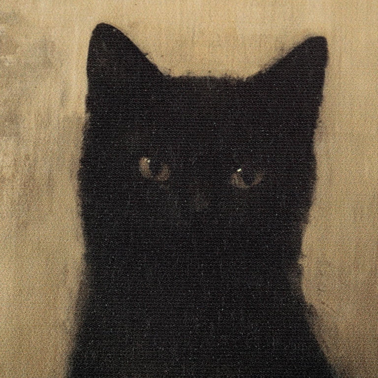 My Texas House Halloween Black Cat Oval MDF Canvas Print | Walmart (US)