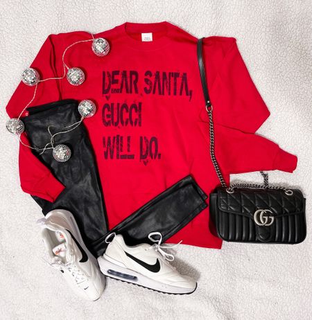 Dear Santa sweatshirt // holiday sweatshirt // Christmas sweatshirt // holiday style // Gucci // spanx // sassy queen boutique 

Use code: DANNA10 to save 10% on your order! 



#LTKSeasonal #LTKHoliday #LTKunder50