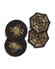 4pk Assorted Spider And Web Halloween Beaded Coasters | Halloween | Marshalls | Marshalls