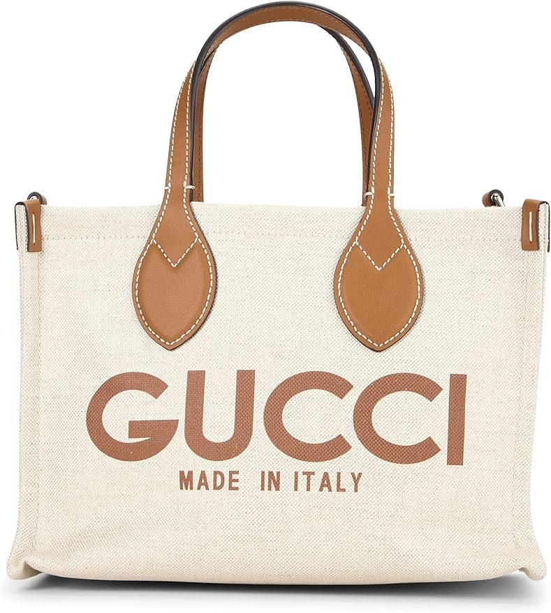 Amazon.com: Gucci, Pre-loved Brown Canvas Logo Print Tote Mini, Brown : Amazon Luxury | Amazon (US)