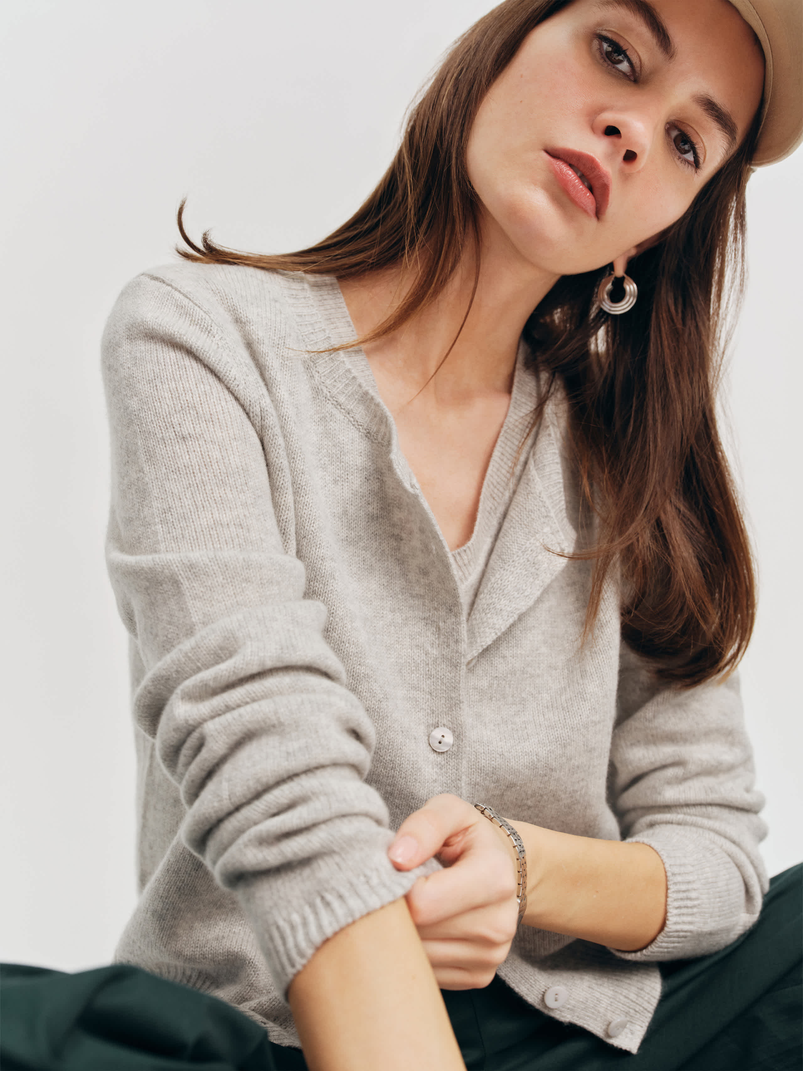 Clara Cashmere Crew Cardigan | Reformation (Global)