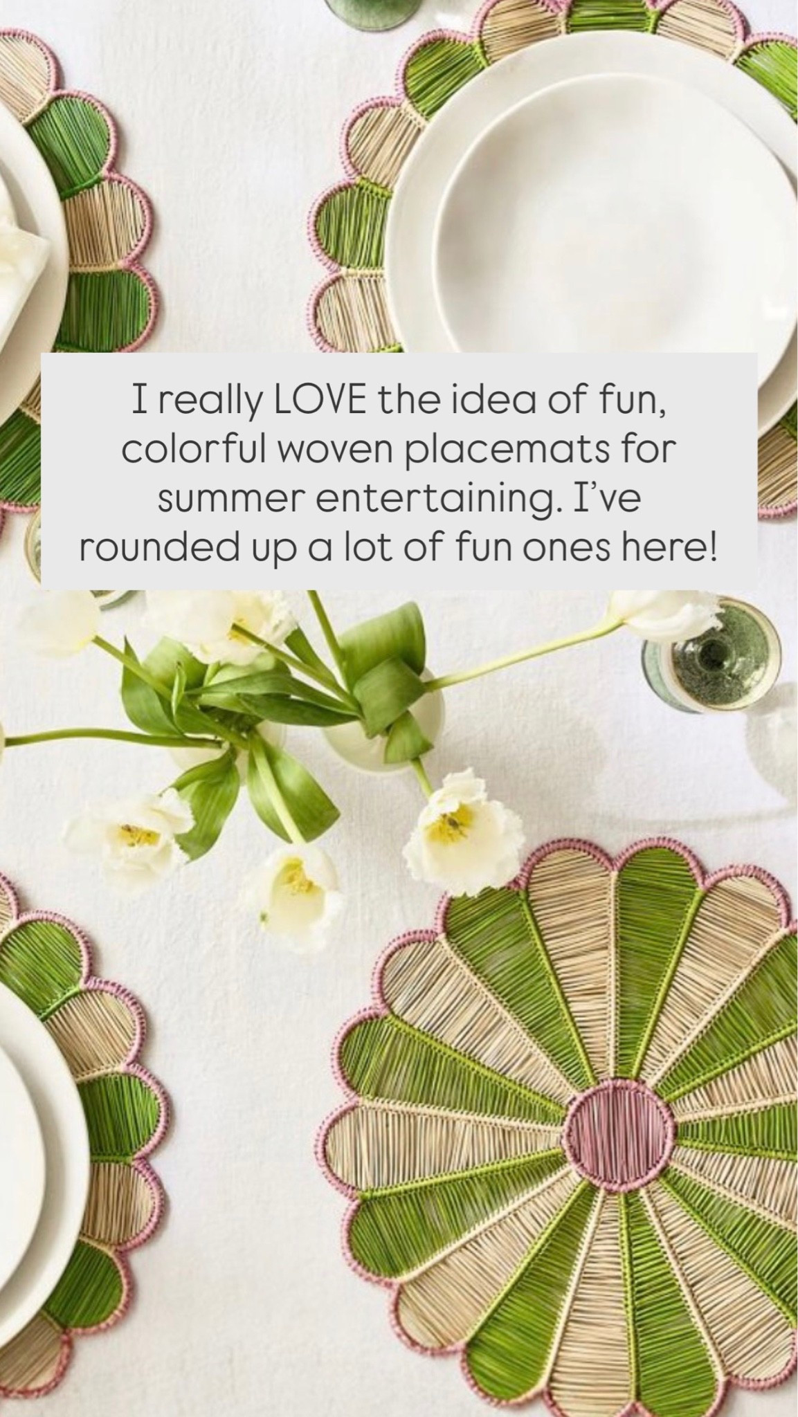 I really LOVE the idea of fun, colorful woven placemats for summer entertaining. I’ve rounded up a lot of fun ones here! Which are your favorite?!!

#LTKHome #LTKSeasonal #LTKdayinmylife