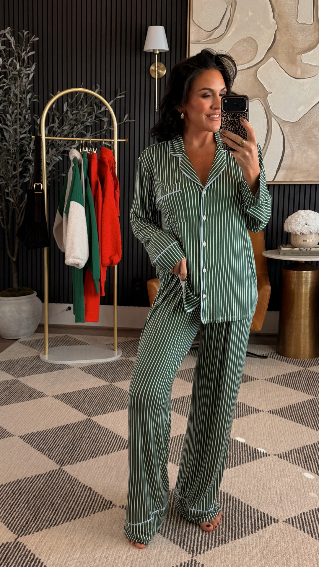 Okay besties… these @aerie PJs are holiday perfection 💚🎄

Comfy, stretchy, and cute enough for matching family photos — they’re basically Christmas morning approved.

5’2” • 130 lbs • 25” waist • 34DD
Wearing size Small

#ad #aerie #aeriereal #aeriepartner #CozyAndCute #PetiteFashion #WomenOver40Style #HolidayStyle #ChristmasMorning #MatchingPJs #WinterOutfitIdeas #affiliate
