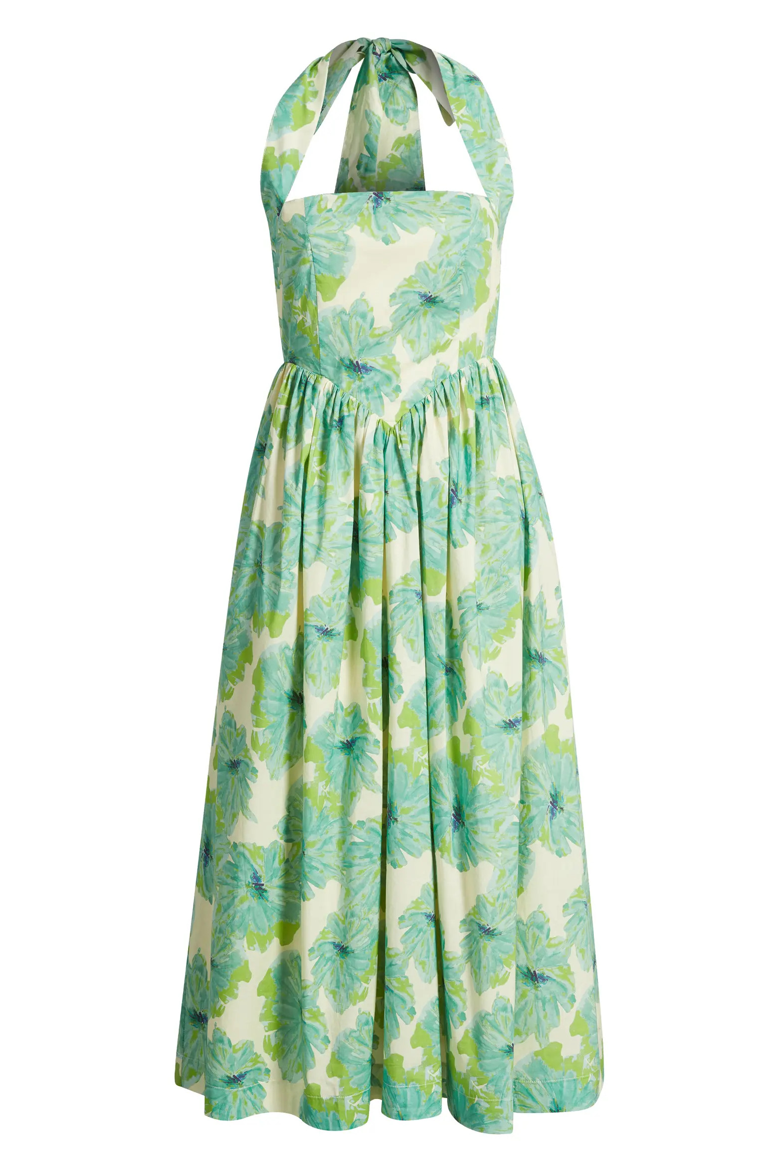 Kawaii Floral Print Halter Midi Dress (Women) | Nordstrom | Nordstrom