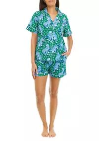 Printfresh Women's Tiger Queen Jade Short Pajama Set | Belk