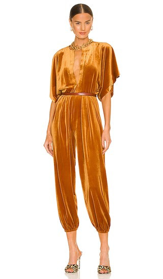 Rectangle Jog Jumpsuit in Bronze | Revolve Clothing (Global)