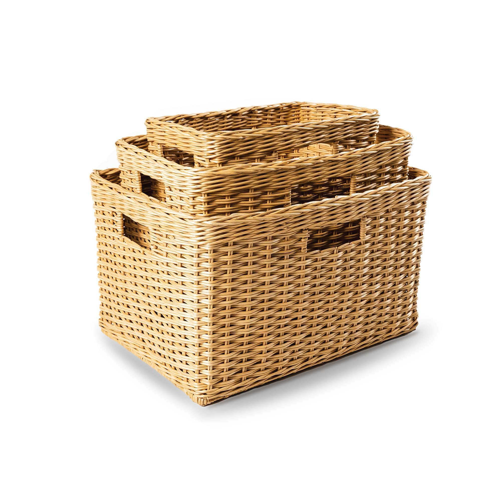 Tall Rectangular Wicker Storage Basket | The Basket Lady