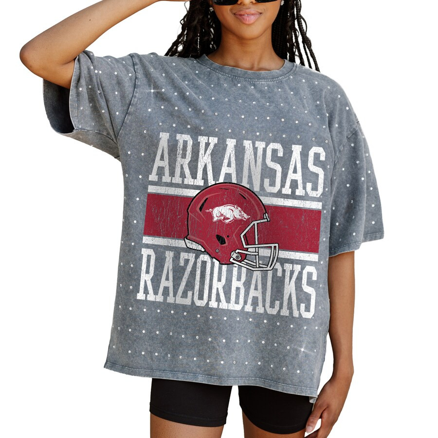 Arkansas Razorbacks Gameday Couture Women's On the Ball Oversized T-Shirt - Gray | Fanatics