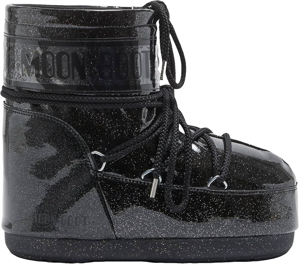 Amazon.com: Moon Boot Icon Low Glitter Insulated Unisex Snow Boots, 2-3.5, Black : Luxury Stores | Amazon (US)