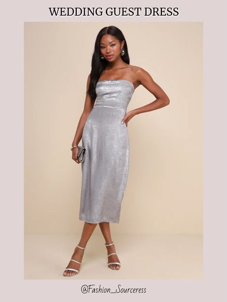 Shiny silver strapless dress for a cocktail party or wedding guest dress

Wedding guest dress  | guest of wedding | summer wedding guest dress | dresses for wedding guest | midi dress | summer party dress | cocktail dresses | destination wedding guest dress | outfit for wedding guest | special event dress | dressy dinner | floral dresses | floral dress | floral cocktail dress | cocktail dresses | spring party dress | floral midi dresses | summer dresses | midi dresses | wedding guest dress, gala, fancy dinner, midi dress, formal dress, formal dresses | wedding guest,  wedding guest dresses, summer wedding guest dress, cocktail dress, cocktail dresses, #LTKSeasonal #LTKWedding | celebration dress | outfit for summer event | outfit for fancy dinner party | special occasion | outfit for special occasion #LTKFindsUnder100

#LTKWedding #LTKStyleTip #LTKParties
