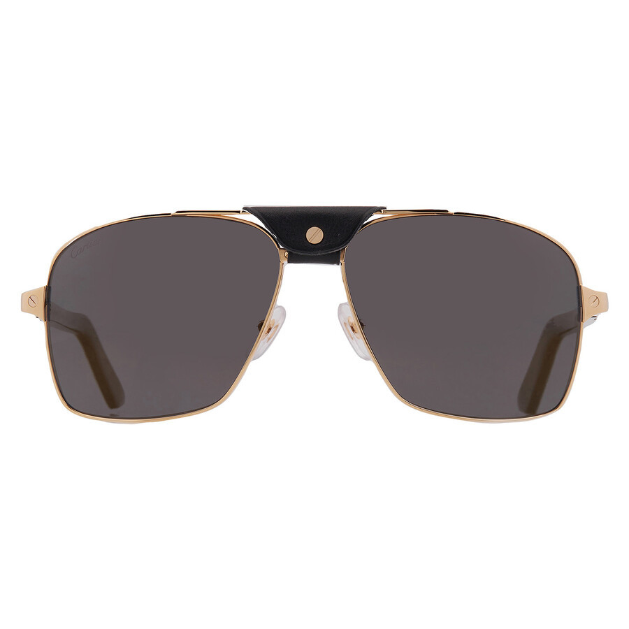 Santos de Polarized Grey Gold Mirror Flash Navigator Men's Sunglasses | Jomashop.com & JomaDeals.com