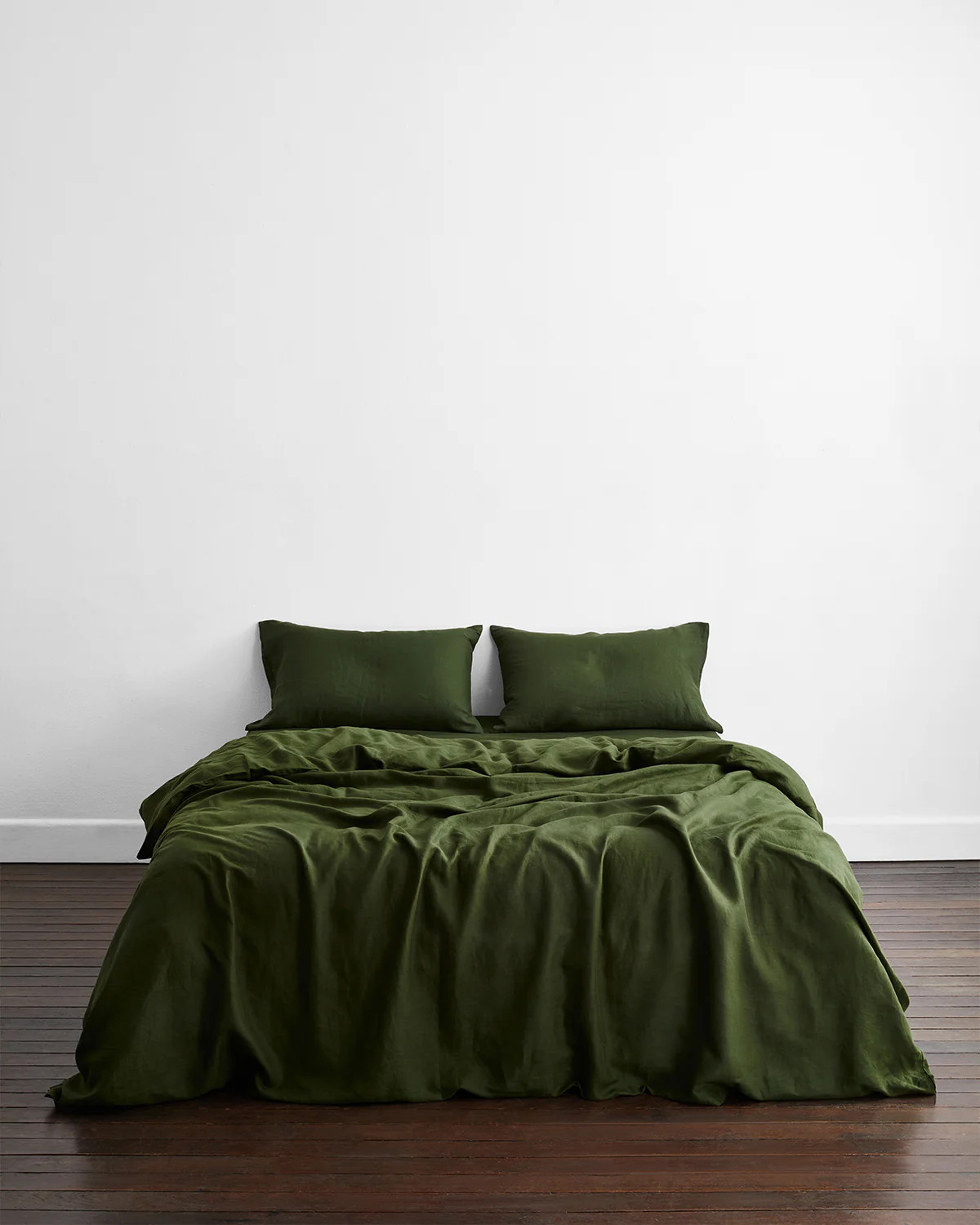 Olive 100% French Flax Linen Bedding Set | Bedthreads AU