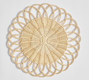 Open Weave Handwoven Rattan Charger | Pottery Barn (US)