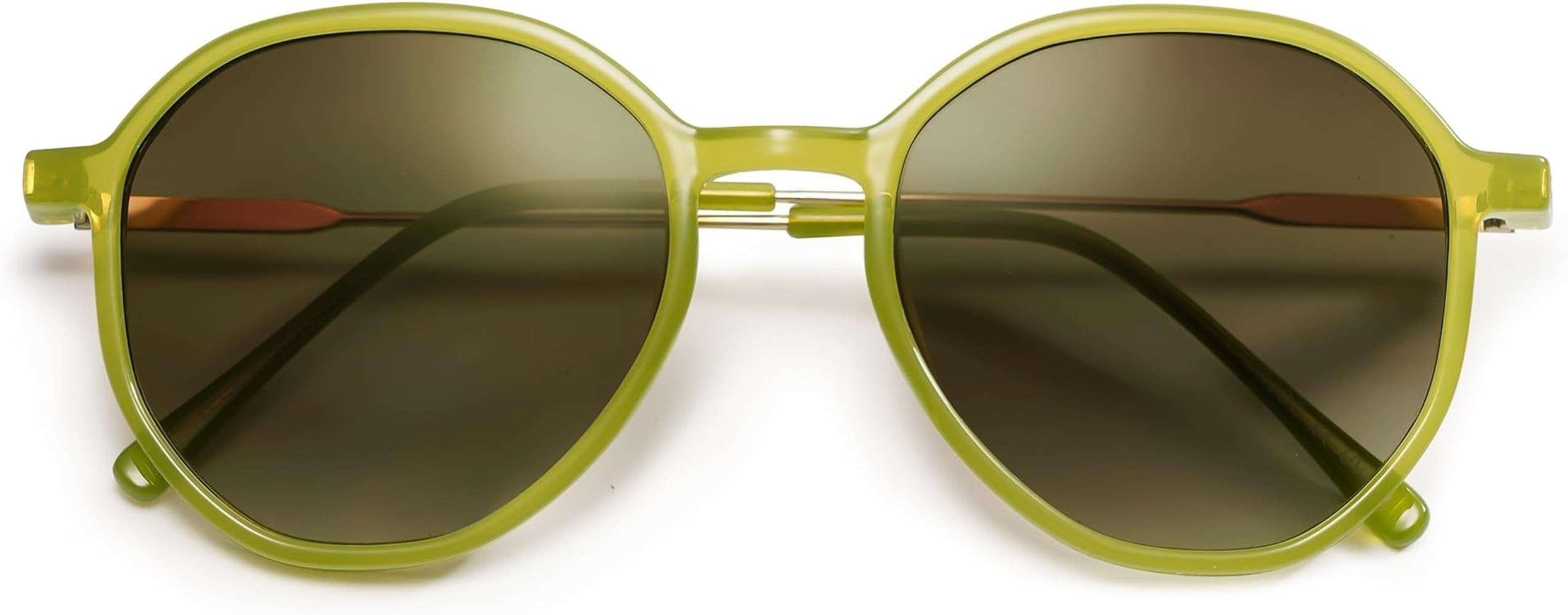 SOJOS Trendy Designer Hexagon Round Sunglasses for Women Fashion Big Shades Geometric Women Sungl... | Amazon (US)