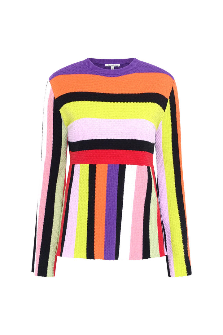 Theresa Multicolour Stripe Knit Jumper | Olivia Rubin
