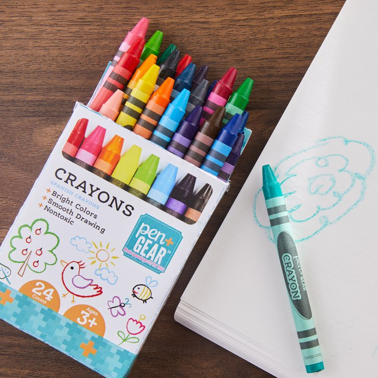Pen + Gear Classic Crayons, 24 Piece Count, Assorted Colors | Walmart (US)