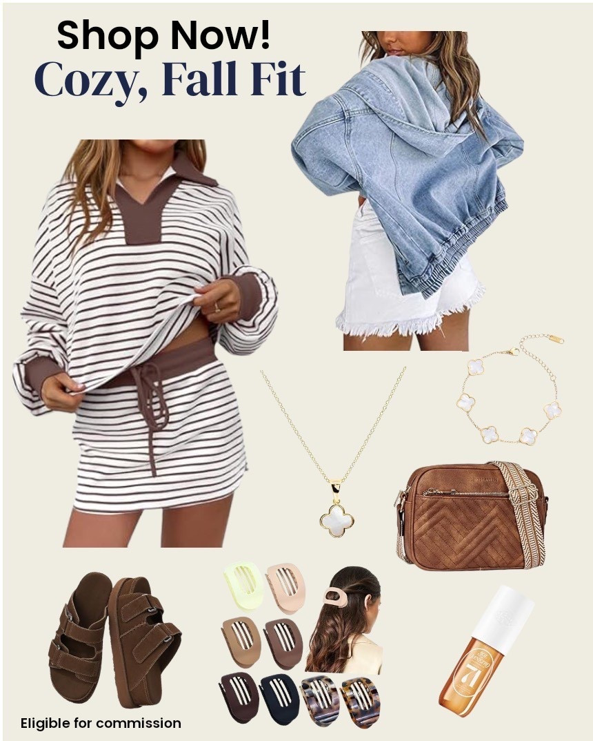 Stay cozy and cute this fall with this easy, mom-on-the-go outfit! From striped sweater dresses to casual denim layers and comfy sandals — this look is the perfect mix of comfort and chic. Add gold accessories and a touch of glow for the ultimate fall vibe. ✨🤎

Shop the full look, comment for links — cozy, stylish, and perfect for busy fall days!

#LTKSeasonal #LTKMidsize #LTKOver40