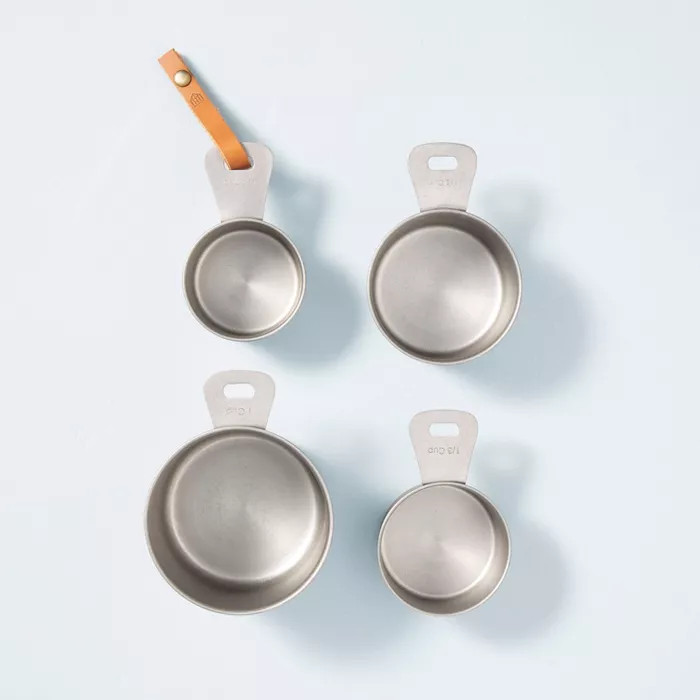 4pc Measuring Cup Set Silver - Hearth & Hand™ with Magnolia | Target