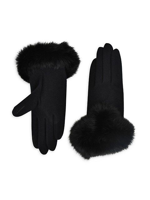 Fur Trim Gloves | Saks Fifth Avenue