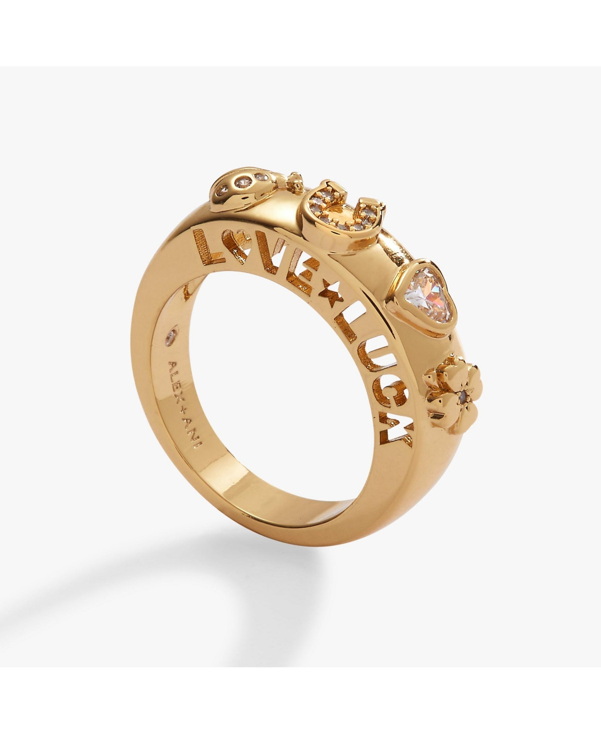 Alex and Ani Love Luck Ring - Gold | Macy's