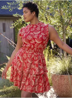 Belle Isle Ruffle Neck Mini Dress | Torrid (US & Canada)