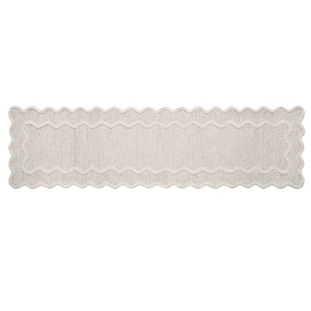 My Texas House Stella Ivory Scallop Wool Indoor Runner Rug, 2' x 8' | Walmart (US)