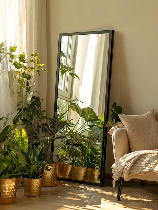 How to instantly upgrade the past decade’s ivory home decor.
If your space still leans heavily ivory and neutral, this is the easiest refresh. Create a simple corner with a black frame floor mirror for contrast, then layer in lush greenery styled in gold planters. The black adds modern depth, the gold brings warmth, and the plants soften everything—instantly transitioning ivory interiors into the new era of bold, textured, elevated home decor.
This works beautifully in living rooms, bedrooms, entryways, or any empty wall that needs a modern update without a full redesign.

#homedecor #modernhomedecor #interiorinspo #quietluxury #luxuryhomedecor #blackframemirror #statementmirror #goldplanters #greenerydecor #ivorydecor #neutralinteriors #decorupdate #elevatedinteriors #homeupgrade #interiordesignideas 

 #LTKHome