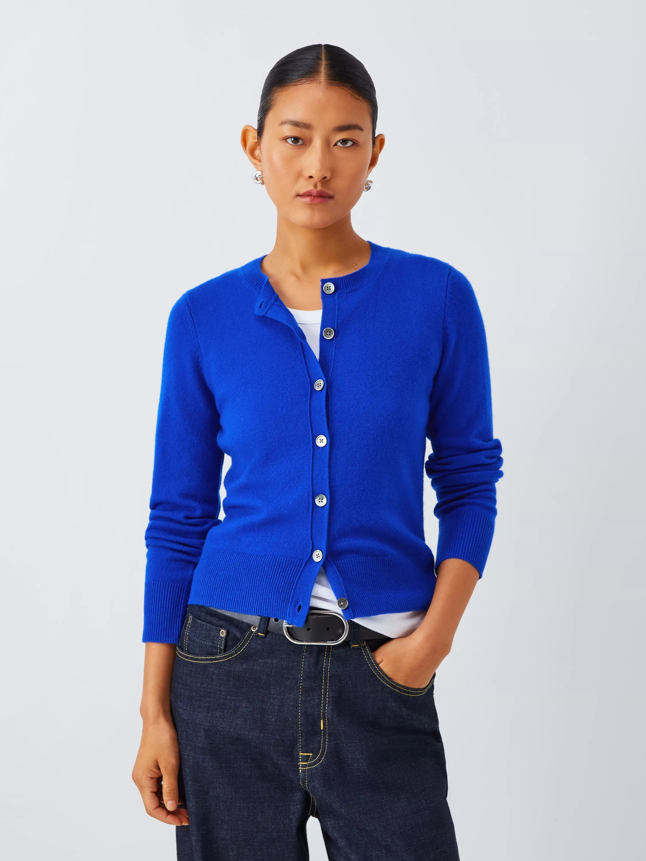 John Lewis Cashmere Crew Neck Cardigan | John Lewis (UK)