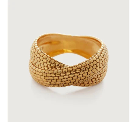 Heirloom Woven Cross Ring | Monica Vinader (Global)