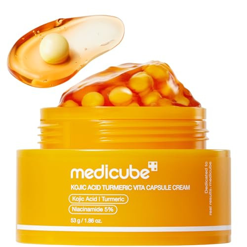 medicube Capsule Cream with Kojic Acid & Turmeric for Uneven Skin Tone | Tone Renewal & Radiance Care for troubled skin | Turmeric, Kojic, Vitamin C | Korean Skincare, 1.86 oz | Amazon (US)